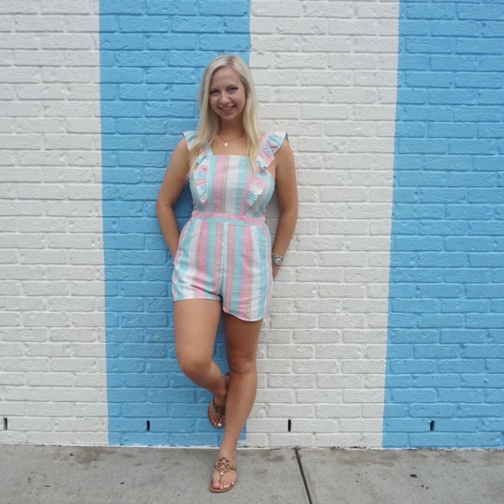 🍬 Cotton candy ruffle romper 🍬